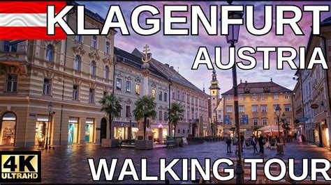 Klagenfurt Austria 4K UHD Walking Tour In Dragon City With