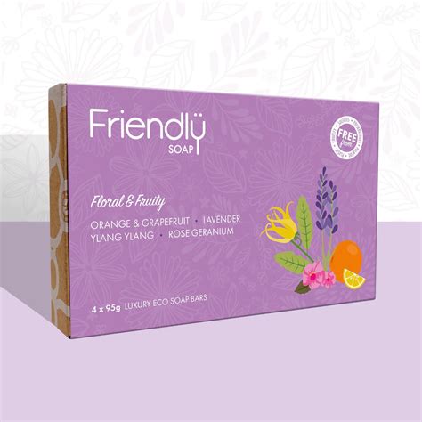 Friendly Soap Přírodní Mýdlo Dárková Sada Mýdel Floral And Fruity 4x