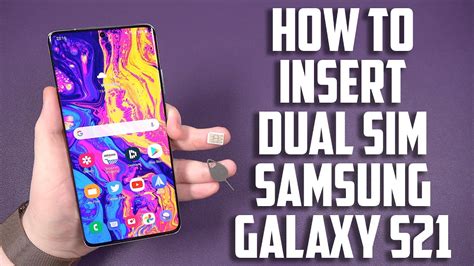 How To Insert Dual Sim Card Samsung Galaxy S21 Plus And Ultra 5g Tutorial Youtube