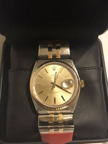 Rolex Oysterquartz Datejust Two Tone Champagne Dial Watch