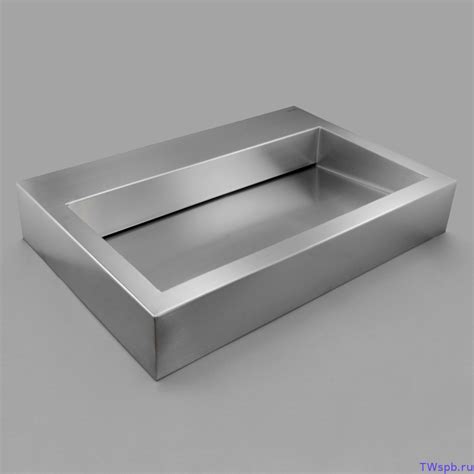 Металлическая прямоугольная раковина, Delabie 120150 — T-WAY