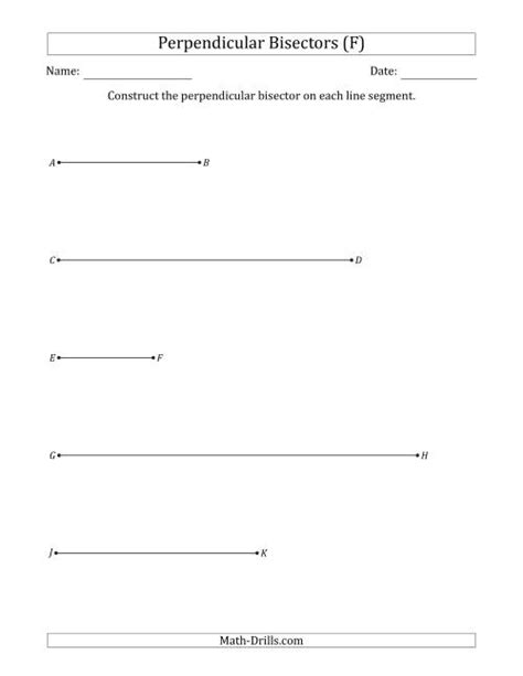 Construct Perpendicular Bisector Worksheet