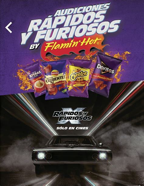Promoción Sabritas Flamin Hot Audiciones Rápidos y Furiosos X Gana un auto deportivo Ganapromo