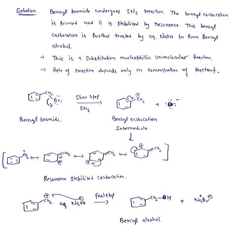 Solved When Benzyl Bromide Reacts With Aqueous Sodium Hydroxide An