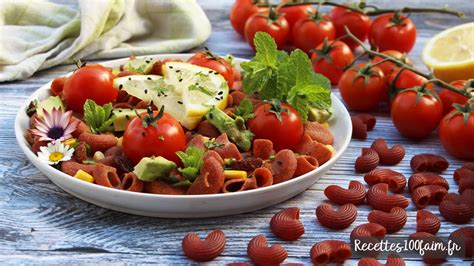 Salade De P Tes Tomates Ma S Avocat Recettes Faim