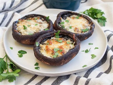 Baked Portobello Mushrooms Carolines Cooking