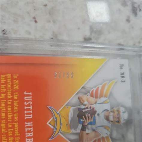 Panini Phoenix Rookie Rising Orange Rr Justin Herbert Rc