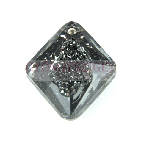 Swarovski Pendant Growing Crystal Rhombus Crystal Silver