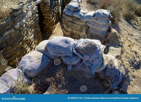 War Trench Spanish Civil War Trenches Alicante Stock Photography