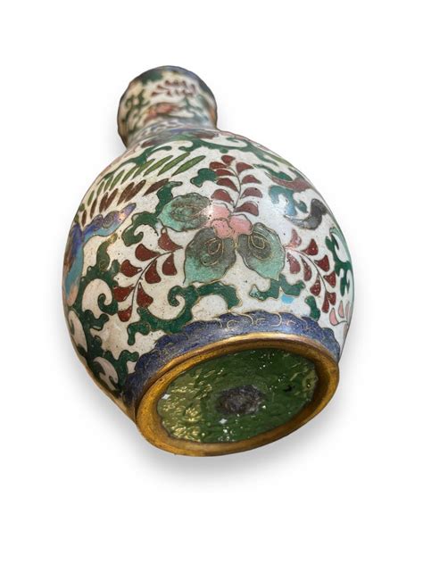 Proantic Vase En Bronze Et Maux Cloisonn S Xixeme Motif Ph Nix