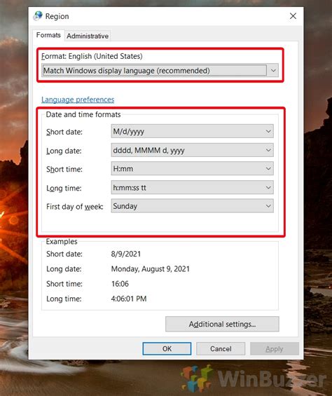 How To Change Date And Time Format In Windows 10 Winbuzzer