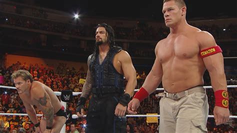 John Cena And Roman Reigns Demolish Kane With The Authority Looking On