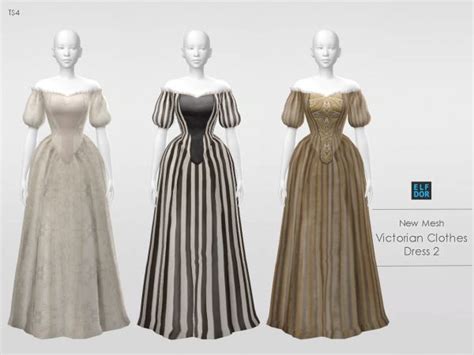 Victorian Clothes Set Dress 2 The Sims 4 Sims 4 Dresses