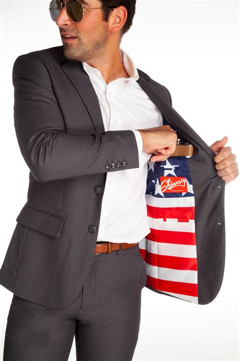 American Flag Lined Suit Jacket The Grey Madison Suit