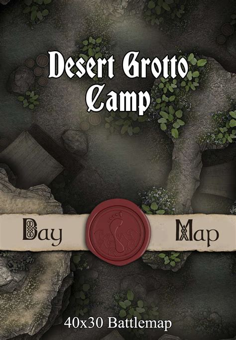 X Multi Level Battlemap Desert Grotto Camp Seafoot Games