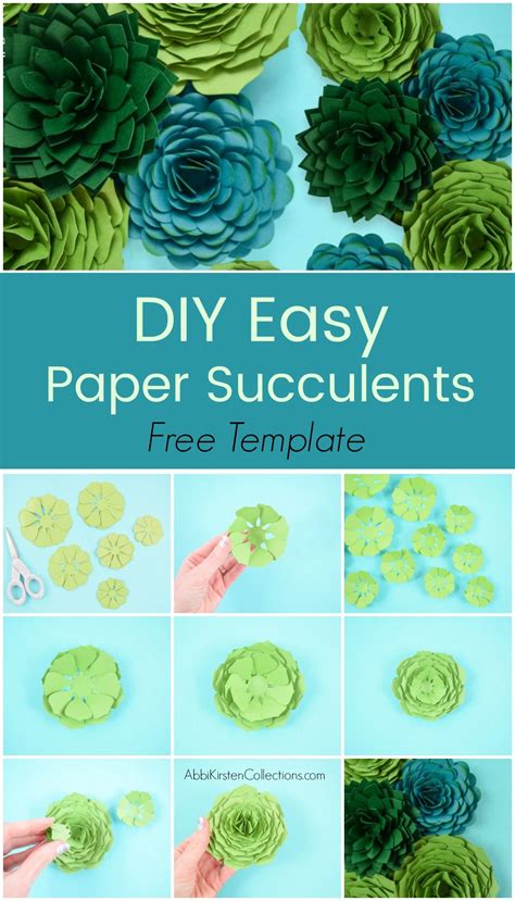 Paper succulent template how to make paper succulent flowers – Artofit