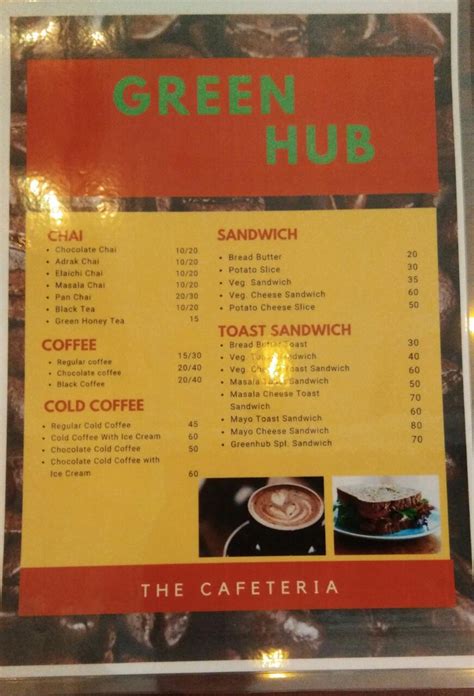 Menu At Green Hub The Cafeteria Mira Bhayandar