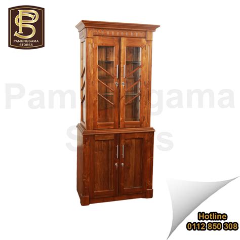 5′ Light Teak Display Cabinet K Pamunugama Stores