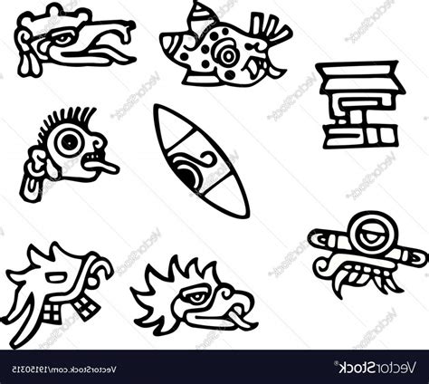 Mayan Symbols Vector At Vectorified Collection Of Mayan Symbols