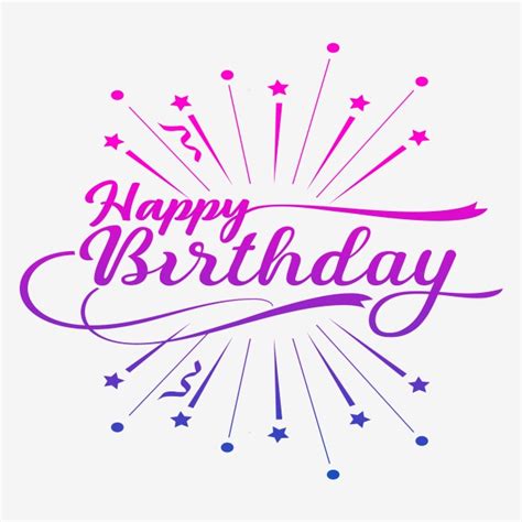 Typography Happy Birthday Pink Art Font For Free Download