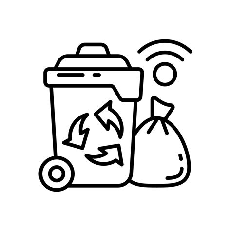 Smart Waste Management Icon In Vector Illustration 24247483 Vector Art