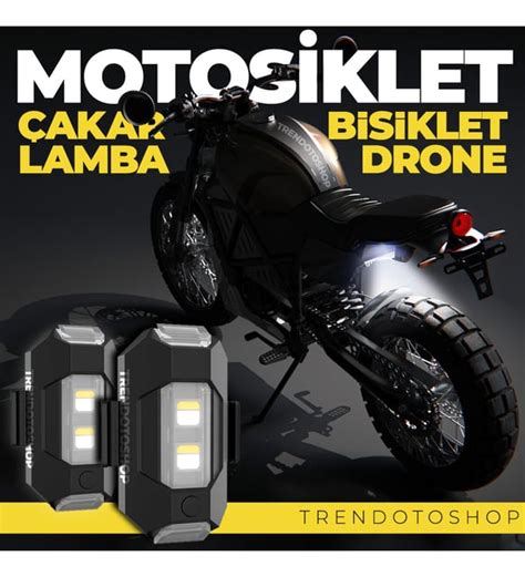 RGB Motosiklet Drone Bisiklet Otomotiv Çakar Şarjlı Kablosuz Mini Led Lamba