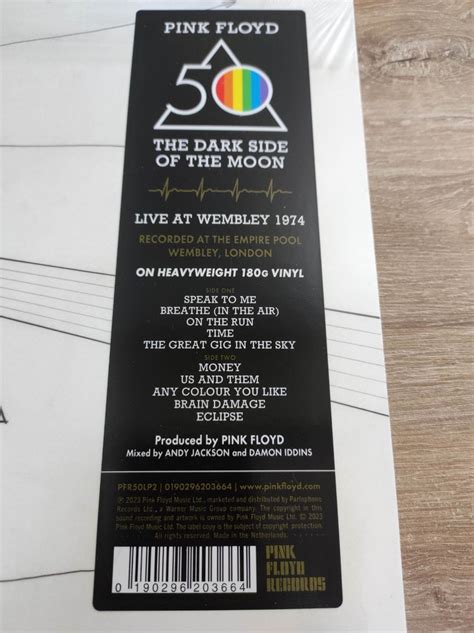 Pink Floyd The Dark Side Of The Moon Live At Wembley 1974 Sealed