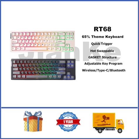 YUNZII RT68 Magnetic Keyboard 65 RGB Hot Swappable GASKET Quick