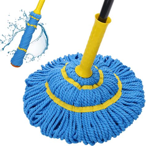 Self-Wringing Twist Mops for Floor Cleaning, Microfiber Floor mop with ...