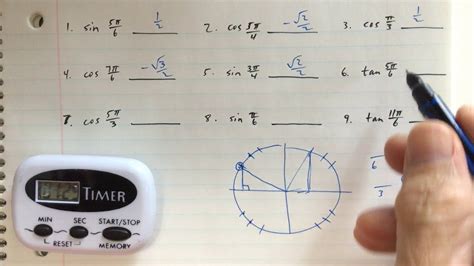 A2 Unit Circle Quiz Practice Youtube