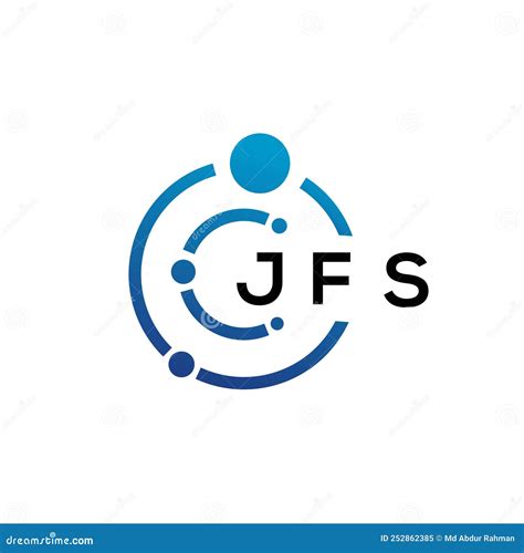 JFS Letter Technology Logo Design On White Background JFS Creative