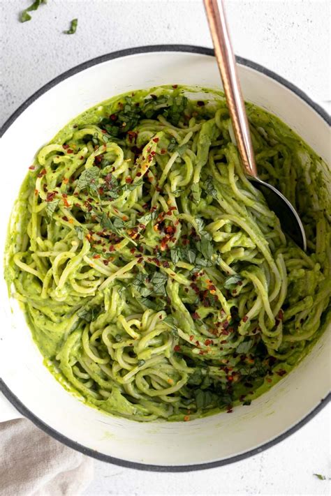 Vegan Avocado Pesto Pasta Eat With Clarity