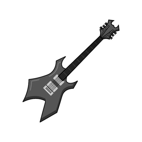 Cone De Ilustra O De Guitarra Desenho De Estilo De Desenho Animado