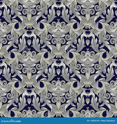 Vintage Baroque Seamless Pattern Stock Vector Illustration Of