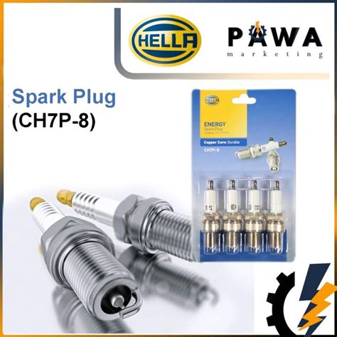 Pawa 1set Hella Copper Core Durable Energy Spark Plug For Proton Saga