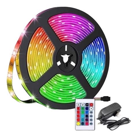 Cinta Led Rgb Multicolor 5050 5 Metros Con Control Remoto Mercado Libre