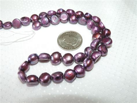Freshwater Pearls Dark Purple Free Shipping Within Canada Etsy