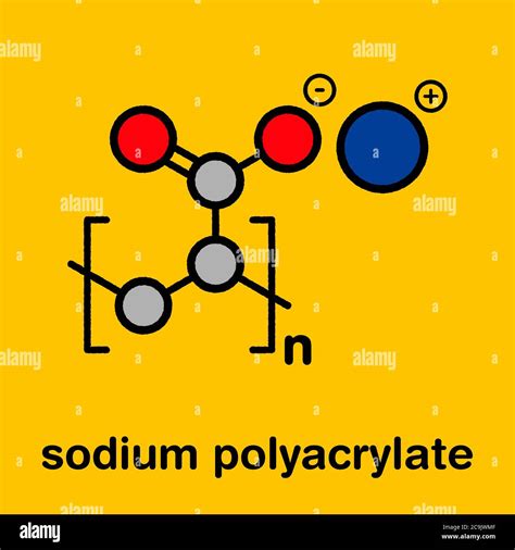 Sodium Polyacrylate Polymer Chemical Structure Superabsorbent Polymer