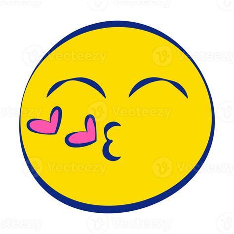 Flying Kiss 30 Grunge Emoticons Fill Style 27443528 Png