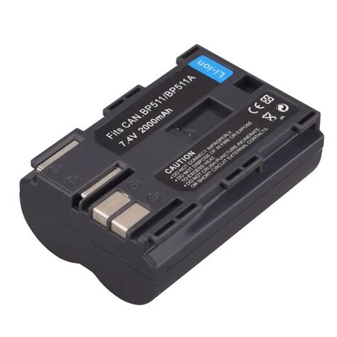 1pc 2000mah Bp 511 Bp511a Digital Camera Battery For Canon Eos 40d 300d