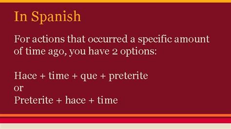 Hace Expressions Dealing With Time Hace Mucho Tiempo