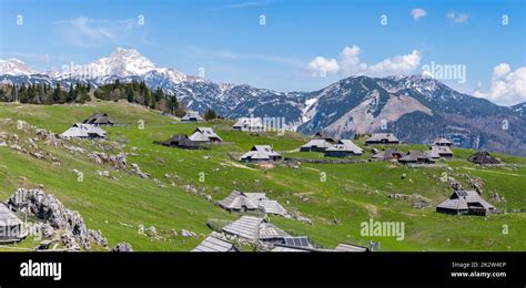 Velika Planina Big Pasture Plateau Stock Photo Alamy