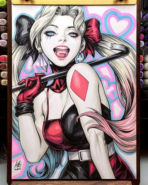 Coverpin Up Harley Quinn By Stanley Artgerm Lau Rcomicbooks