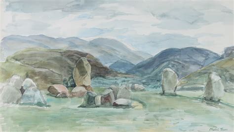 Meriel Tower1911 1997 20th Century Watercolour Castlerigg Stone