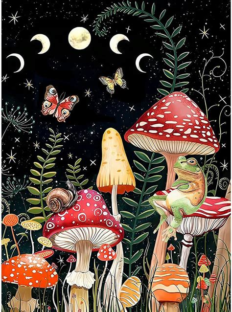 Amazon.com: Mushroom Diamond Painting Kits for Adults, 5D DIY Diamond ...