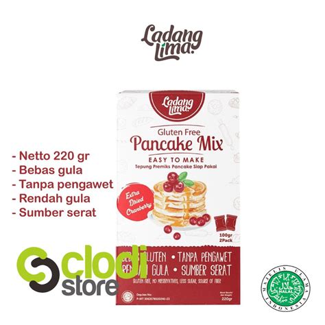 ladang lima pancake mix gr extra cranberry shopee indonesia