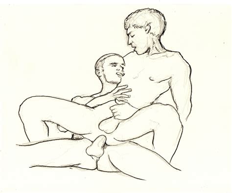 Naked Gay Dudes Fucking With Fit Torsos Pen Ink Gay Fine Art