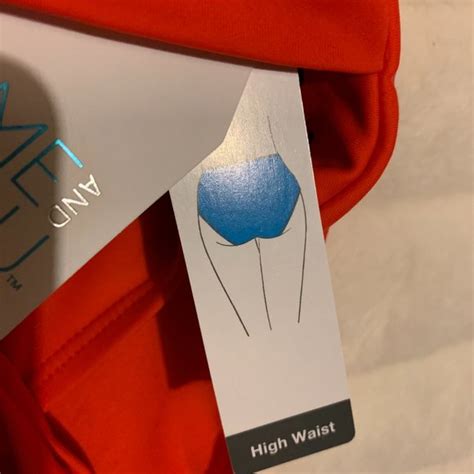 Time And Tru Swim Nwt Time And Tru Red Beaded High Rise Bikini Swimsuit M Poshmark