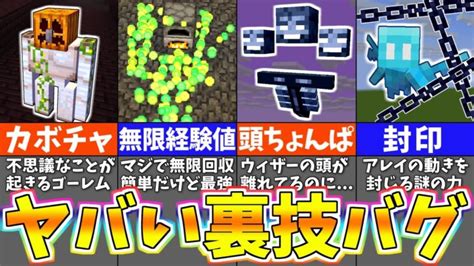 【マイクラ】ヤバすぎる統合版のバグ技・隠し要素8選【まいくら・マインクラフト】 Minecraft Summary マイクラ動画