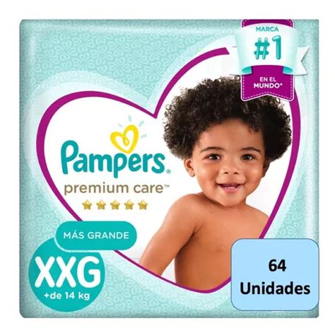 Pañales Pampers Premium Care 64 Unidades Talla Xxg Género Sin Género